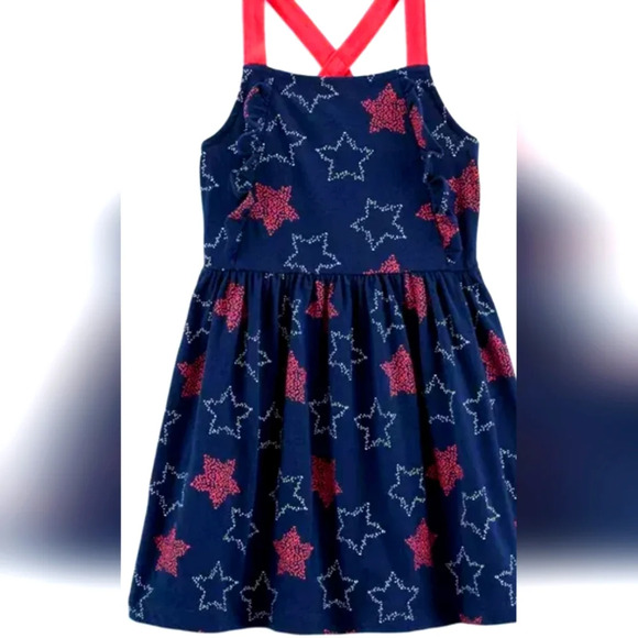 Carter's Child of Mine Toddler Girl Patriotic Dress - Picture 1 of 4